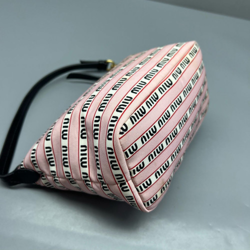 Miu Miu Mini Spirit Bag Re Nylon Calfskin Pink Black White