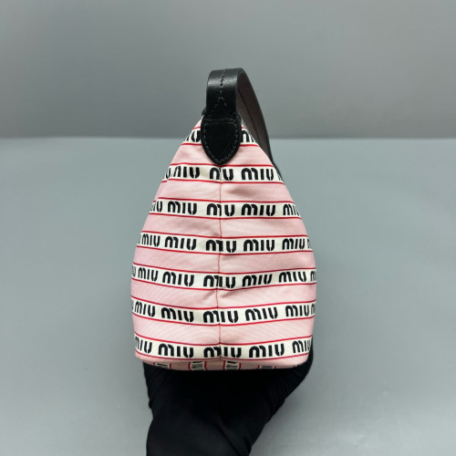 Miu Miu Mini Spirit Bag Re Nylon Calfskin Pink Black White