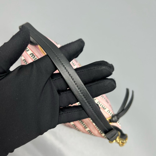 Miu Miu Mini Spirit Bag Re Nylon Calfskin Pink Black White