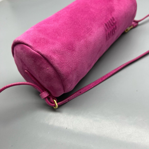 Miu Miu Handbag Suede Calfskin Fuchsia Miu Miu Handbag Suede Calfskin Fuchsia