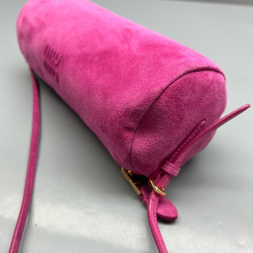 Miu Miu Handbag Suede Calfskin Fuchsia Miu Miu Handbag Suede Calfskin Fuchsia