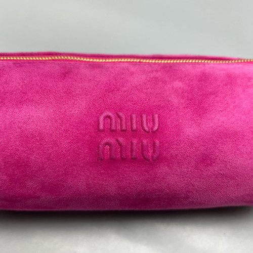 Miu Miu Handbag Suede Calfskin Fuchsia Miu Miu Handbag Suede Calfskin Fuchsia