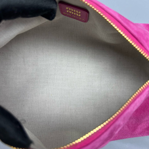 Miu Miu Handbag Suede Calfskin Fuchsia Miu Miu Handbag Suede Calfskin Fuchsia