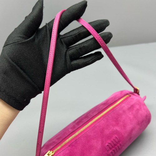 Miu Miu Handbag Suede Calfskin Fuchsia Miu Miu Handbag Suede Calfskin Fuchsia