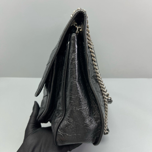 Yves Saint Laurent Medium Niki Chain Pull Up Leather Black
