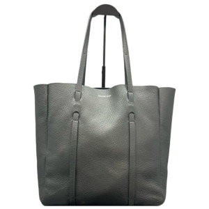 Balenciaga Tote Bag Grained Calfskin Grey