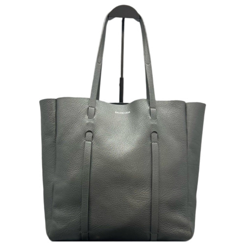 Balenciaga Tote Bag Grained Calfskin Grey