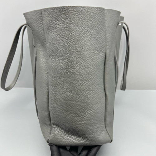 Balenciaga Tote Bag Grained Calfskin Grey
