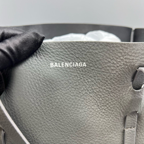 Balenciaga Tote Bag Grained Calfskin Grey