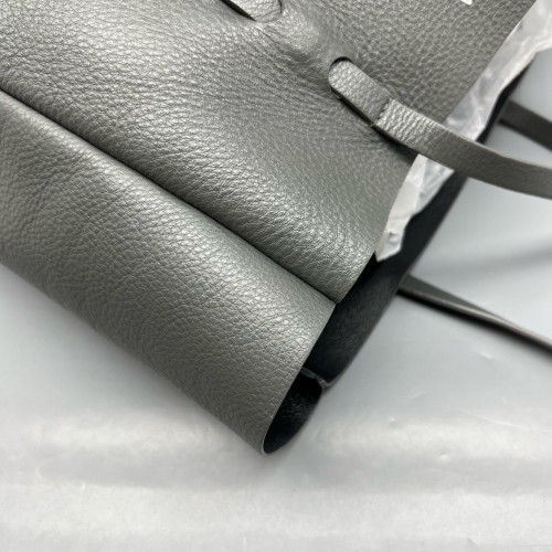 Balenciaga Tote Bag Grained Calfskin Grey