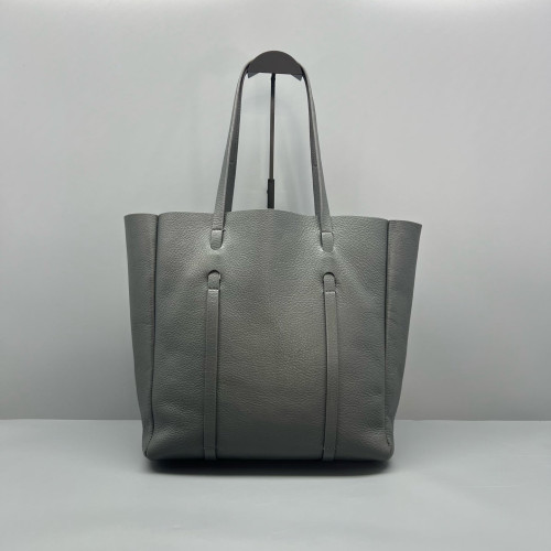 Balenciaga Tote Bag Grained Calfskin Grey