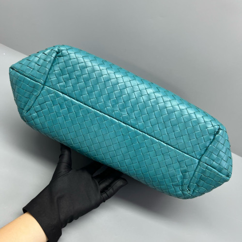Bottega Veneta Tote Bag Lambskin Intrecciato Nappa Blue