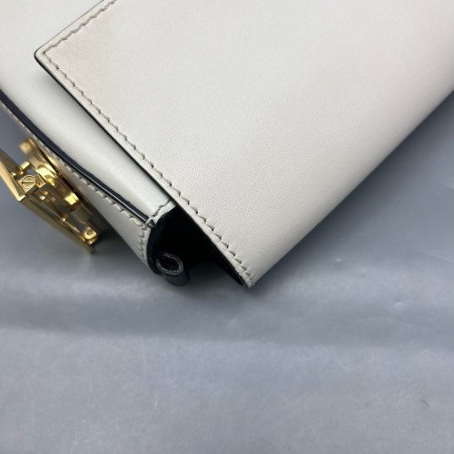 Fendi Baguette Calfskin White Black