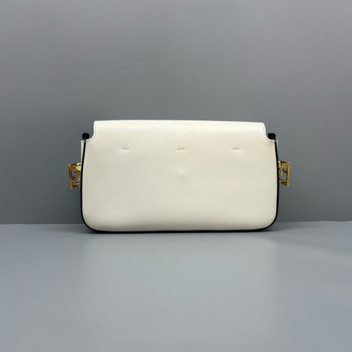 Fendi Baguette Calfskin White Black