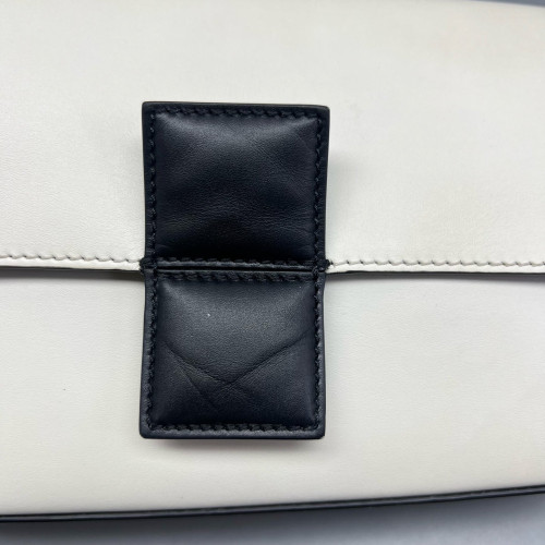 Fendi Baguette Calfskin White Black