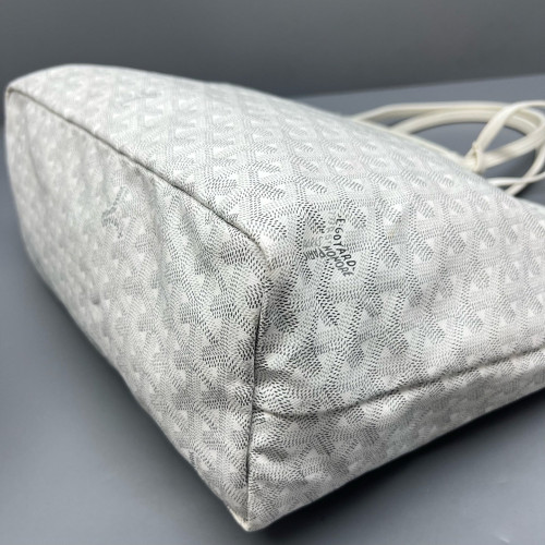 Goyard Saint Louis PM Goyardine White Grey