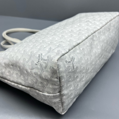 Goyard Saint Louis PM Goyardine White Grey