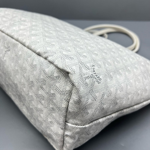 Goyard Saint Louis PM Goyardine White Grey
