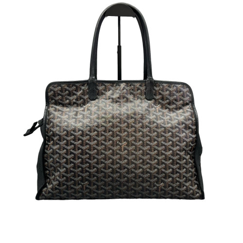 Goyard Sac Hardy Pet Carrier PM Goyardine Black Brown White