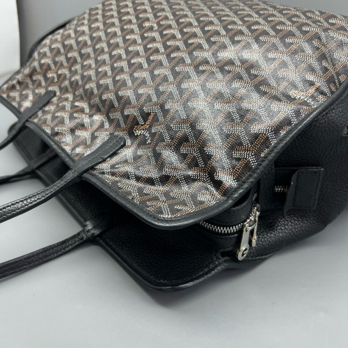 Goyard Sac Hardy Pet Carrier PM Goyardine Black Brown White