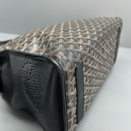 Goyard Sac Hardy Pet Carrier PM Goyardine Black Brown White