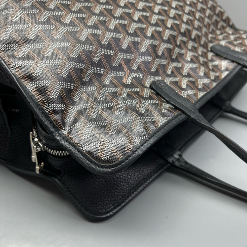 Goyard Sac Hardy Pet Carrier PM Goyardine Black Brown White