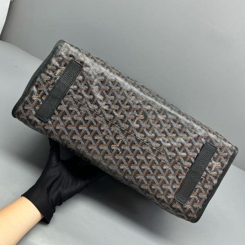 Goyard Sac Hardy Pet Carrier PM Goyardine Black Brown White