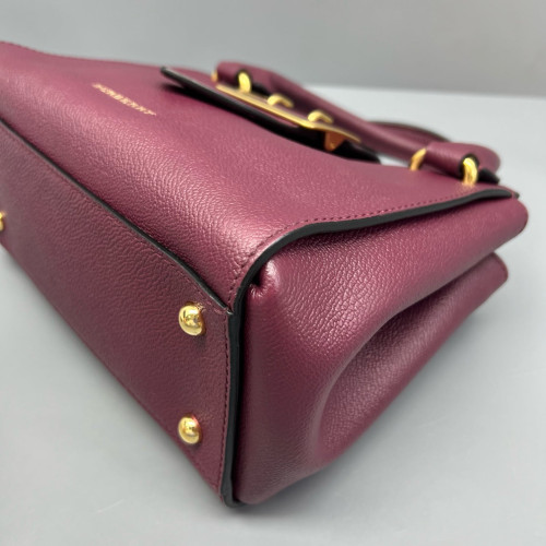 Burberry Small Buckle Tote Calfskin Burgundy