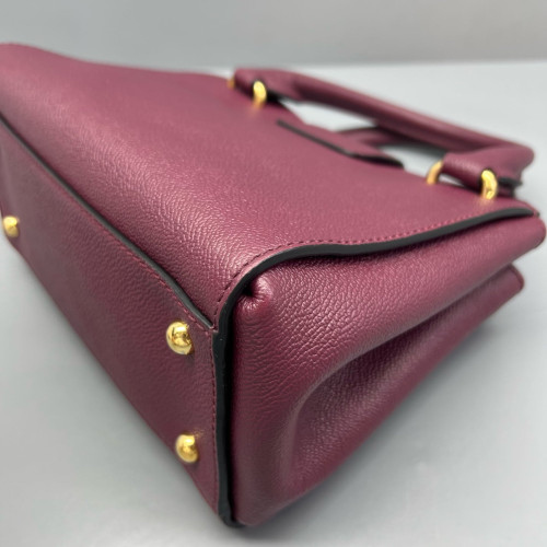 Burberry Small Buckle Tote Calfskin Burgundy