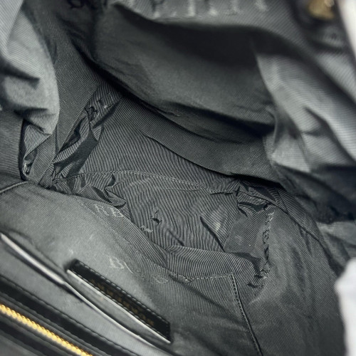 Burberry Medium Rucksack Backpack Nylon Calfskin Black Brown