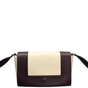 Celine Medium Frame Shoulder Bag Calfskin White Burgundy Celine Medium Frame Shoulder Bag Calfskin White Burgundy