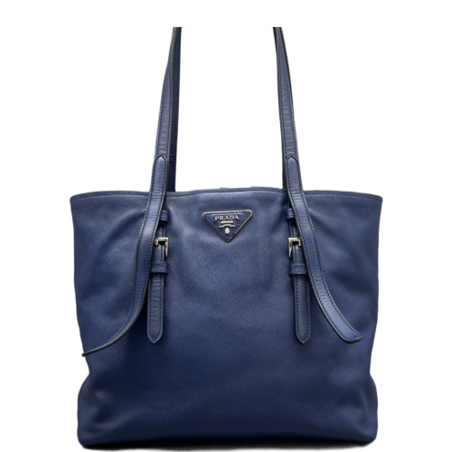 Prada Tote Bag Calfskin Blue