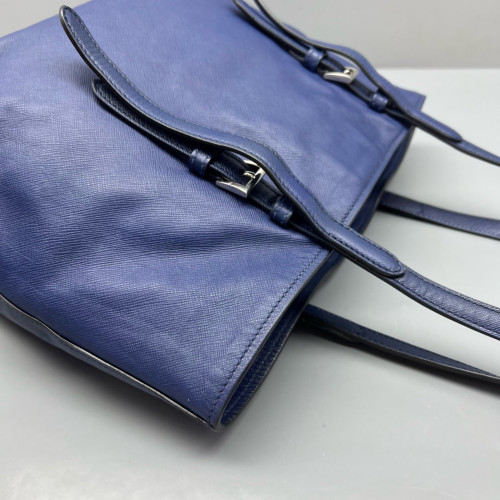 Prada Tote Bag Calfskin Blue