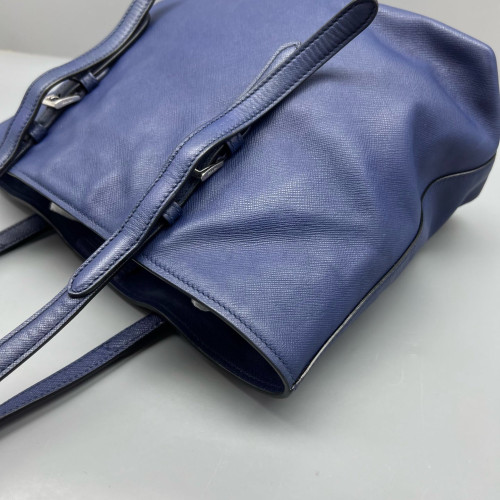 Prada Tote Bag Calfskin Blue