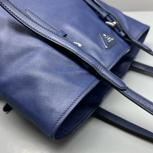 Prada Tote Bag Calfskin Blue