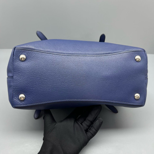 Prada Tote Bag Calfskin Blue