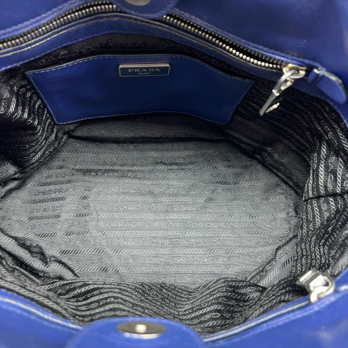 Prada Tote Bag Calfskin Blue