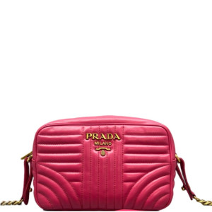 Prada Diagramme Camera Calfskin Fuchsia