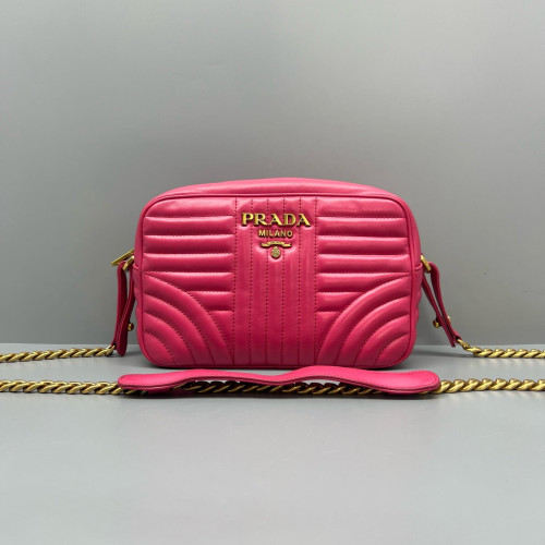 Prada Diagramme Camera Calfskin Fuchsia