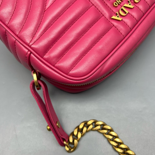 Prada Diagramme Camera Calfskin Fuchsia