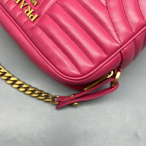 Prada Diagramme Camera Calfskin Fuchsia