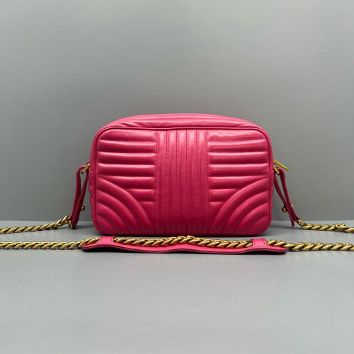 Prada Diagramme Camera Calfskin Fuchsia