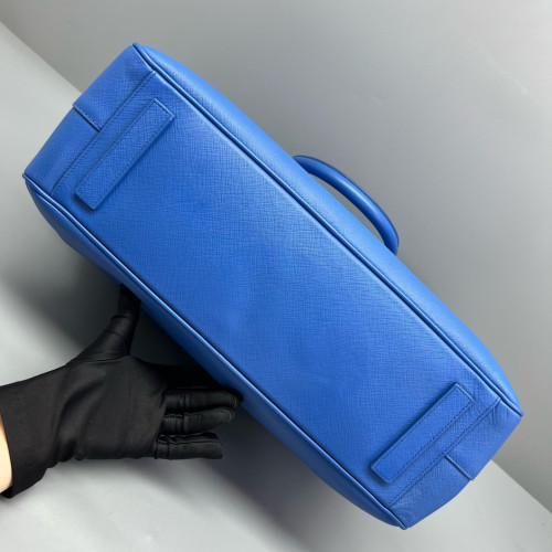 Prada Briefcase Saffiano Calfskin Blue