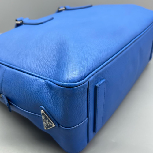Prada Briefcase Saffiano Calfskin Blue