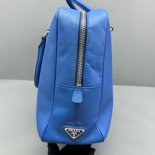 Prada Briefcase Saffiano Calfskin Blue