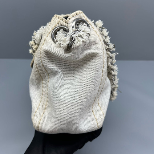 Prada Shoulder Bag Denim White