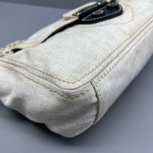 Prada Shoulder Bag Denim White