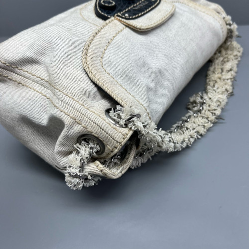 Prada Shoulder Bag Denim White