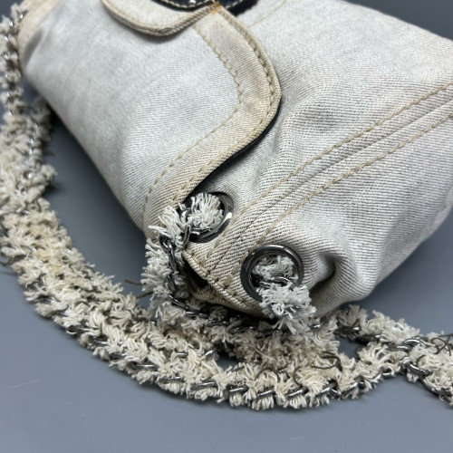 Prada Shoulder Bag Denim White