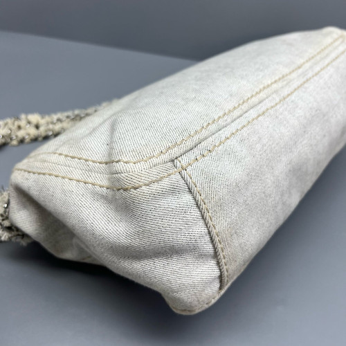 Prada Shoulder Bag Denim White